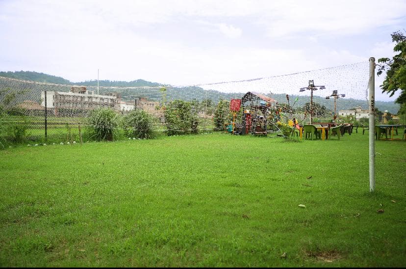 Spacious Outdoor Volleyball Court
